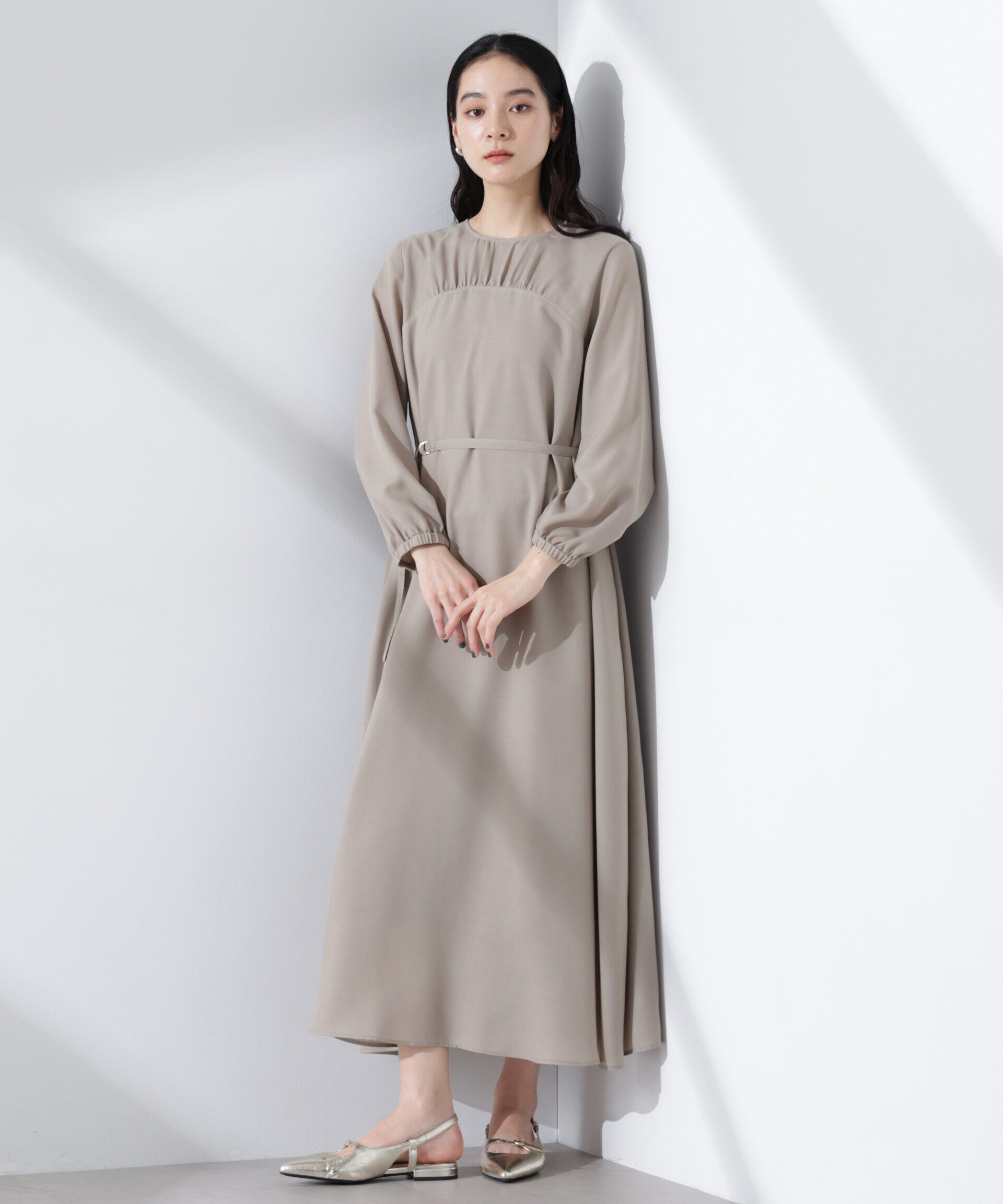 nano･universe「ベルト付きビエラワンピース」|ワンピース|