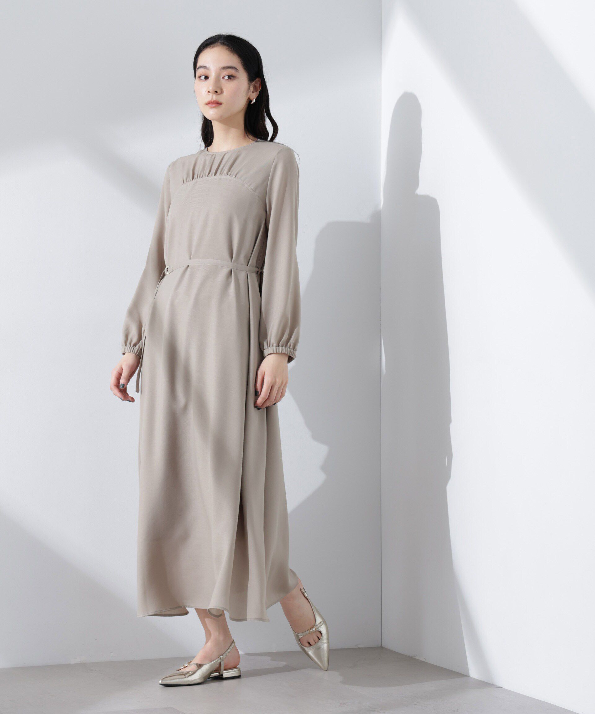 nano･universe「ベルト付きビエラワンピース」|ワンピース|