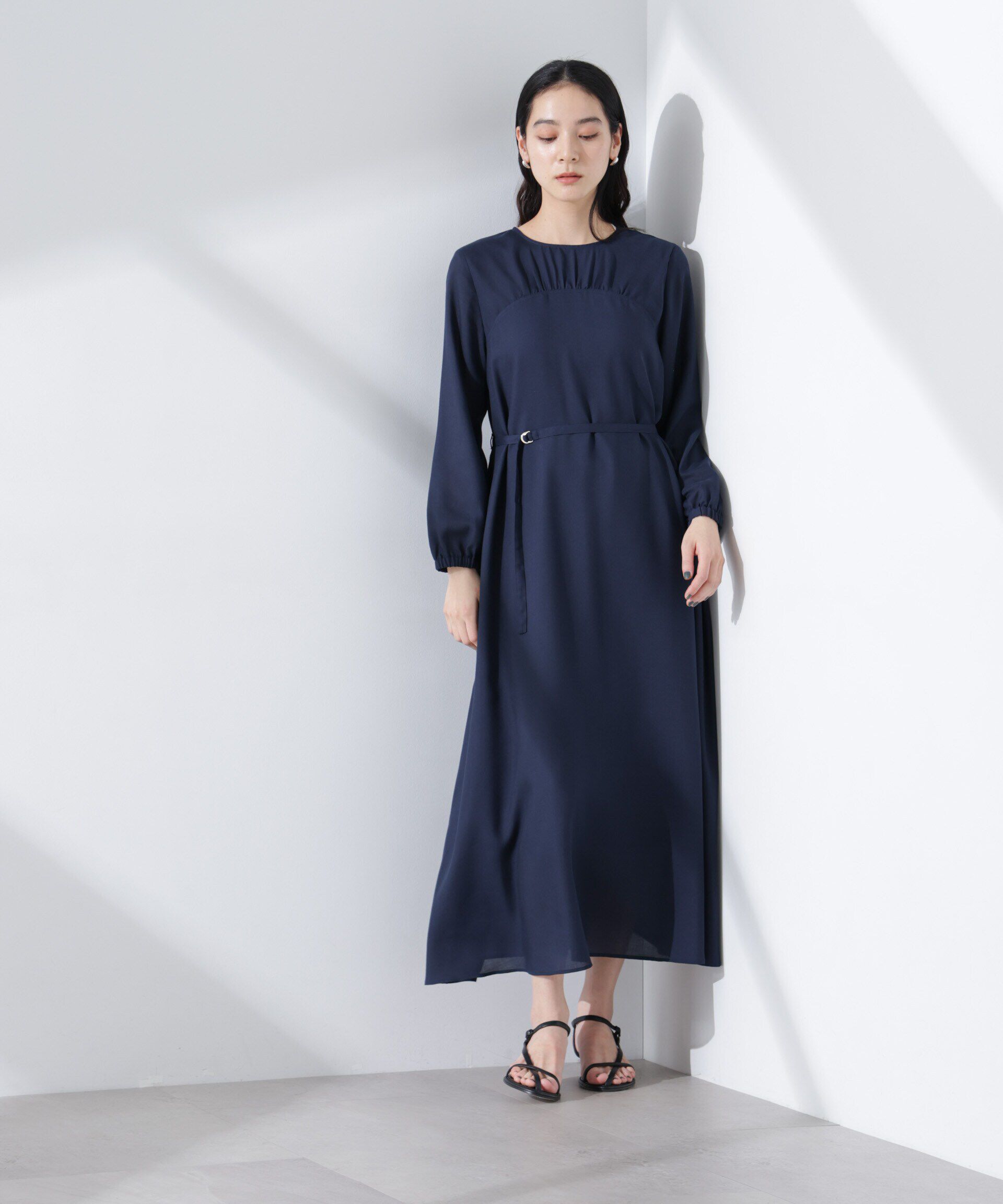 nano･universe「ベルト付きビエラワンピース」|ワンピース|