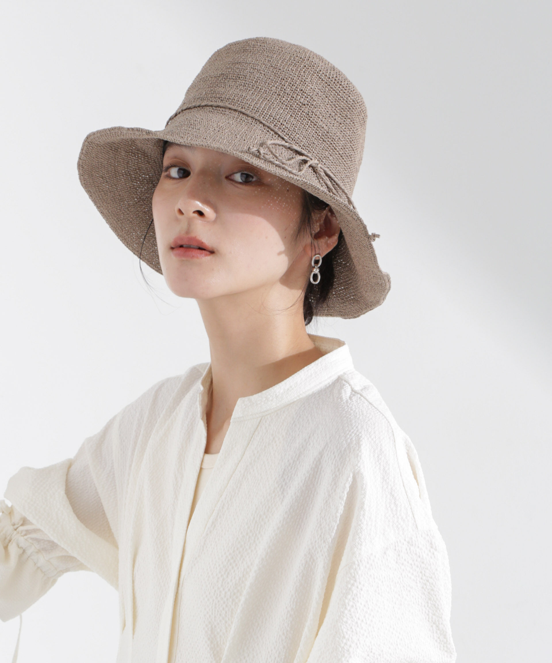 nano･universe「Benelli Montacone/ペーパーハット」|キャップ・キャスケット|モカ3