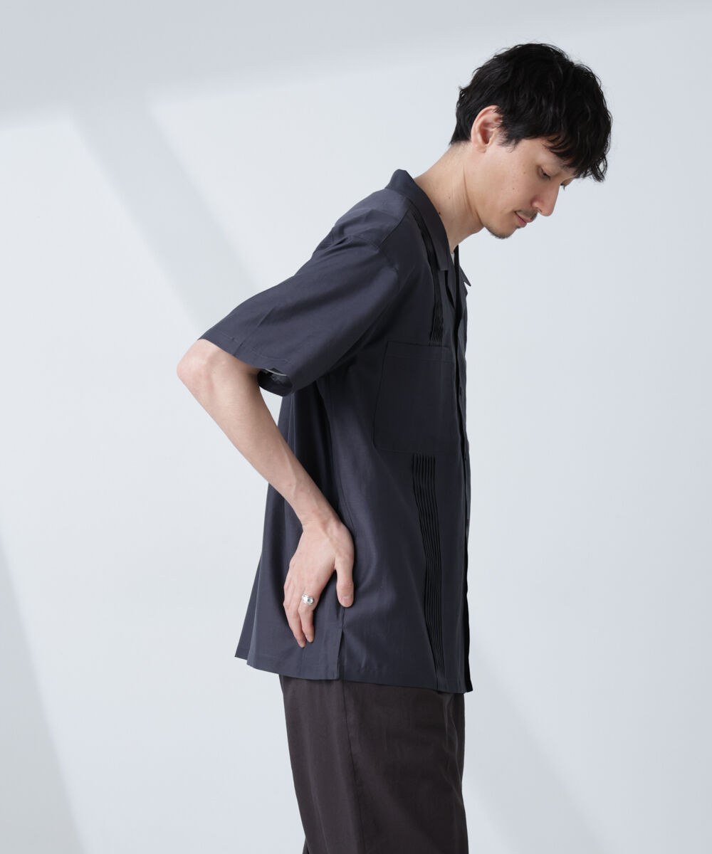 nano･universe「オープンカラーキューバシャツ」|シャツ・ブラウス|