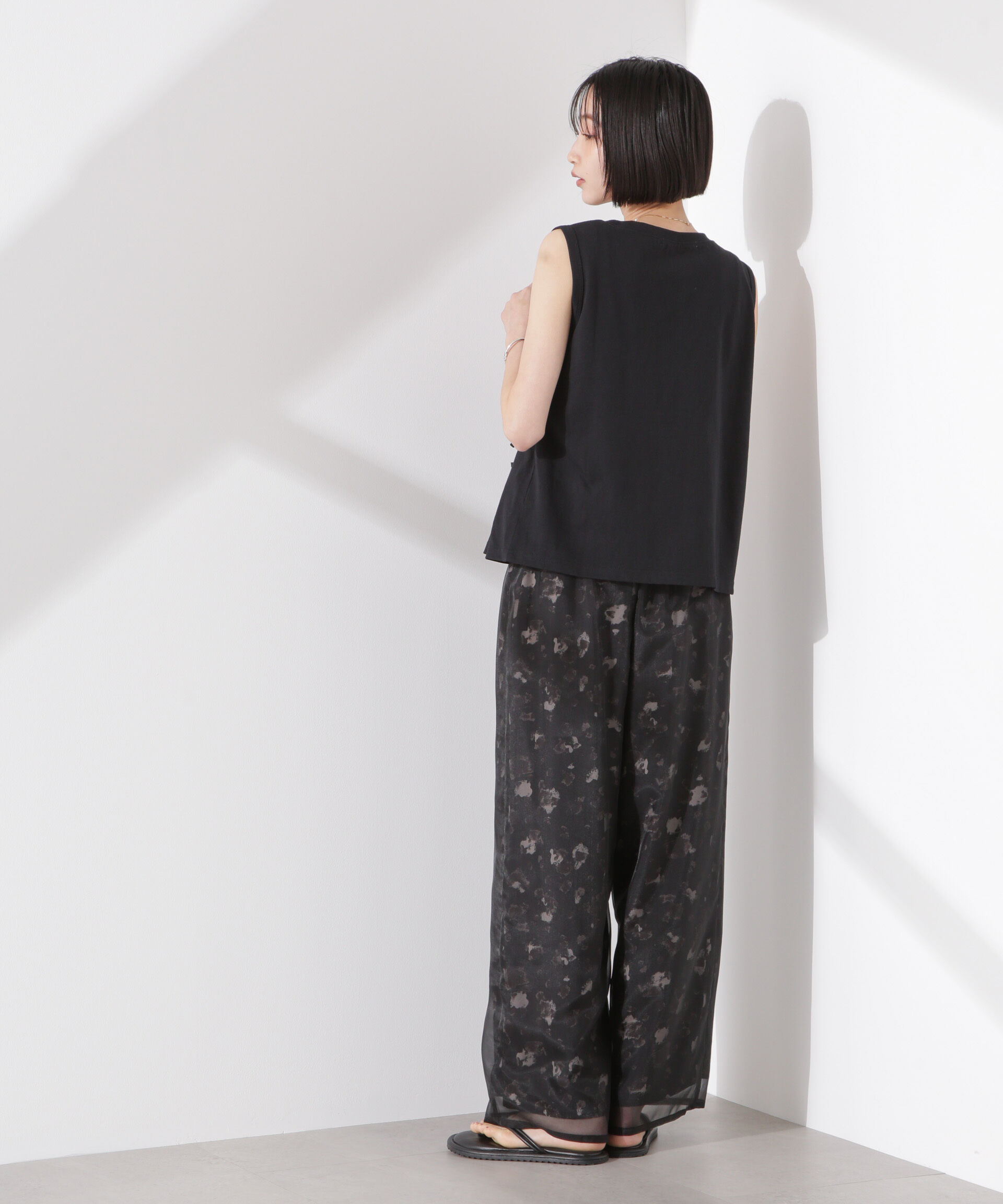 nano･universe「ドライタッチ天竺リボン結びディティールトップス」|Tシャツ・カットソー|