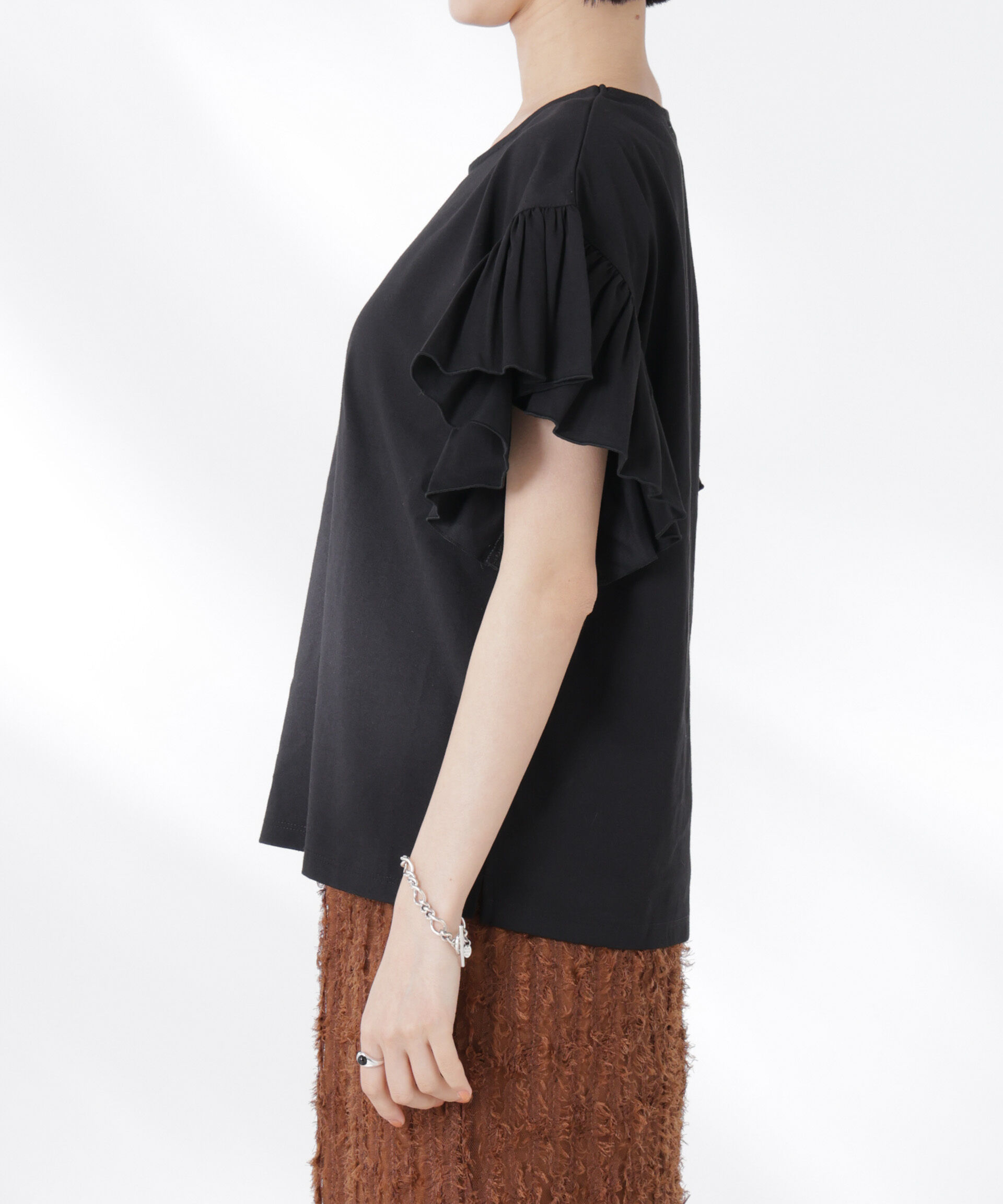 nano･universe「STORATECH 機能素材フレアデザインスリーブトップス」|Tシャツ・カットソー|