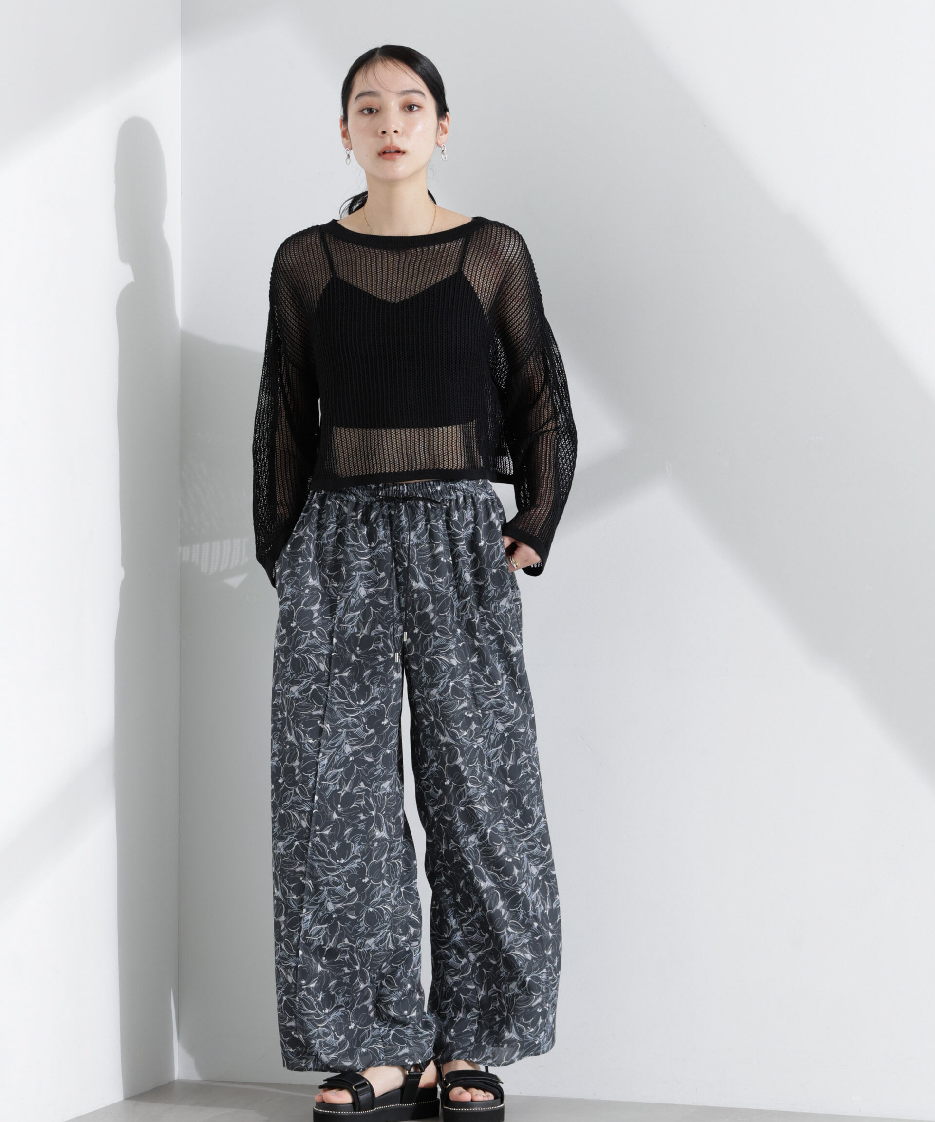  「ロンシャンオールドコレクション フラワーワイドパンツ」|その他|