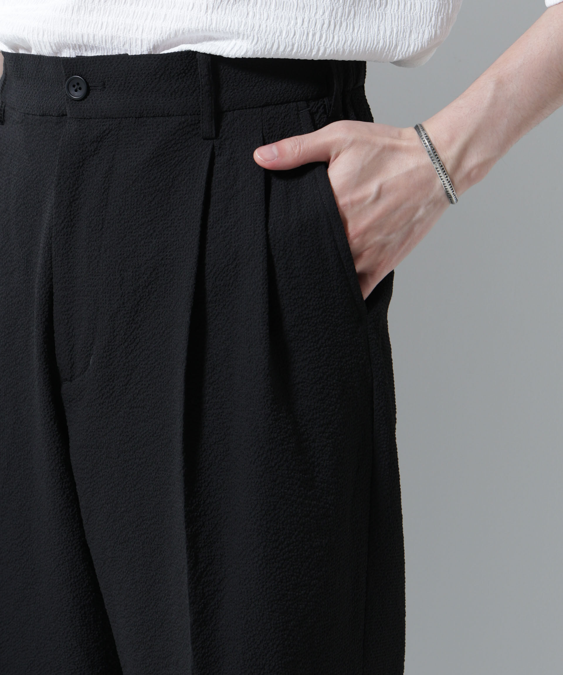 nano･universe「サッカータックイージーパンツ（セットアップ可）」|チノ|