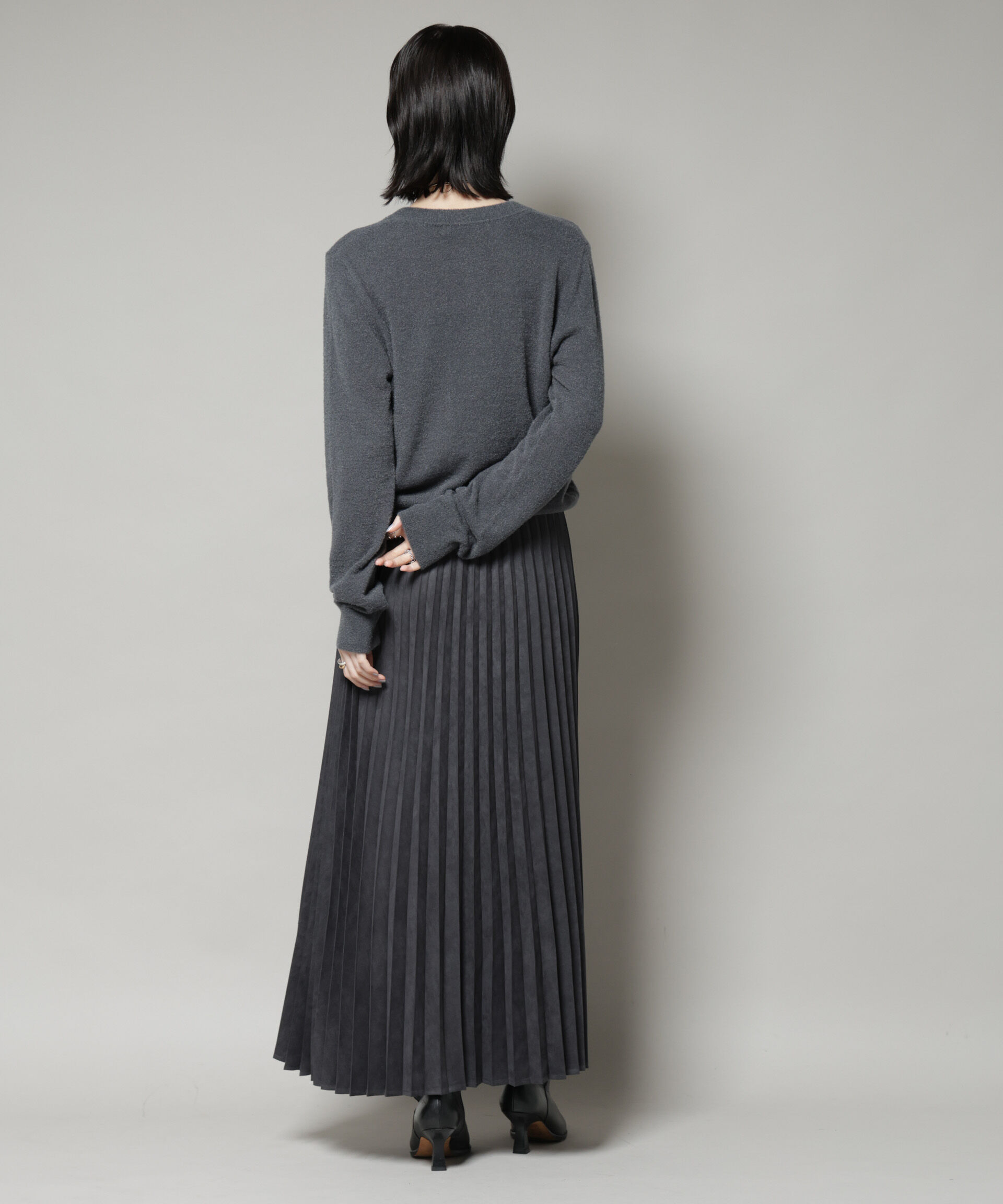 nano･universe「ミニラメシャギークルーネックカーディガン」|ニット・セーター|