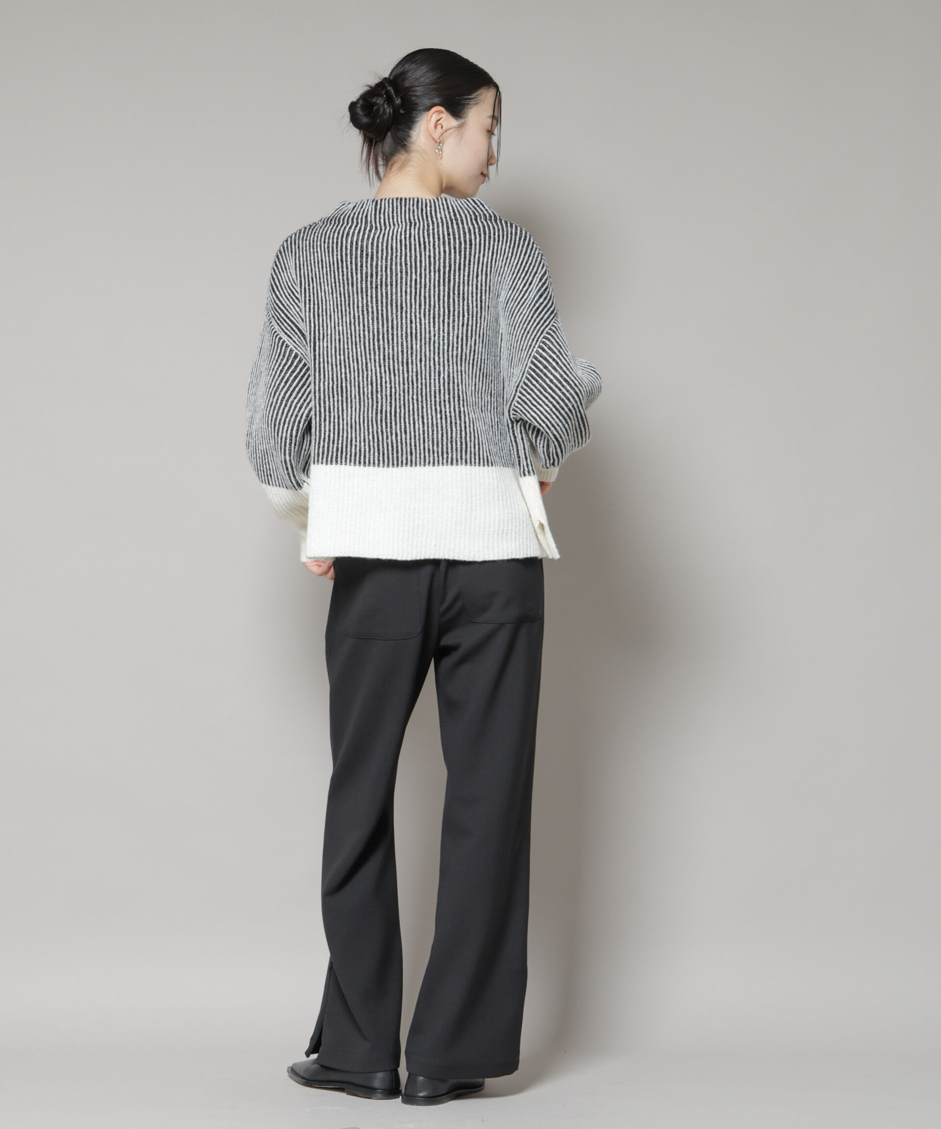 nano･universe「ジップスリットパンツ」|チノ|