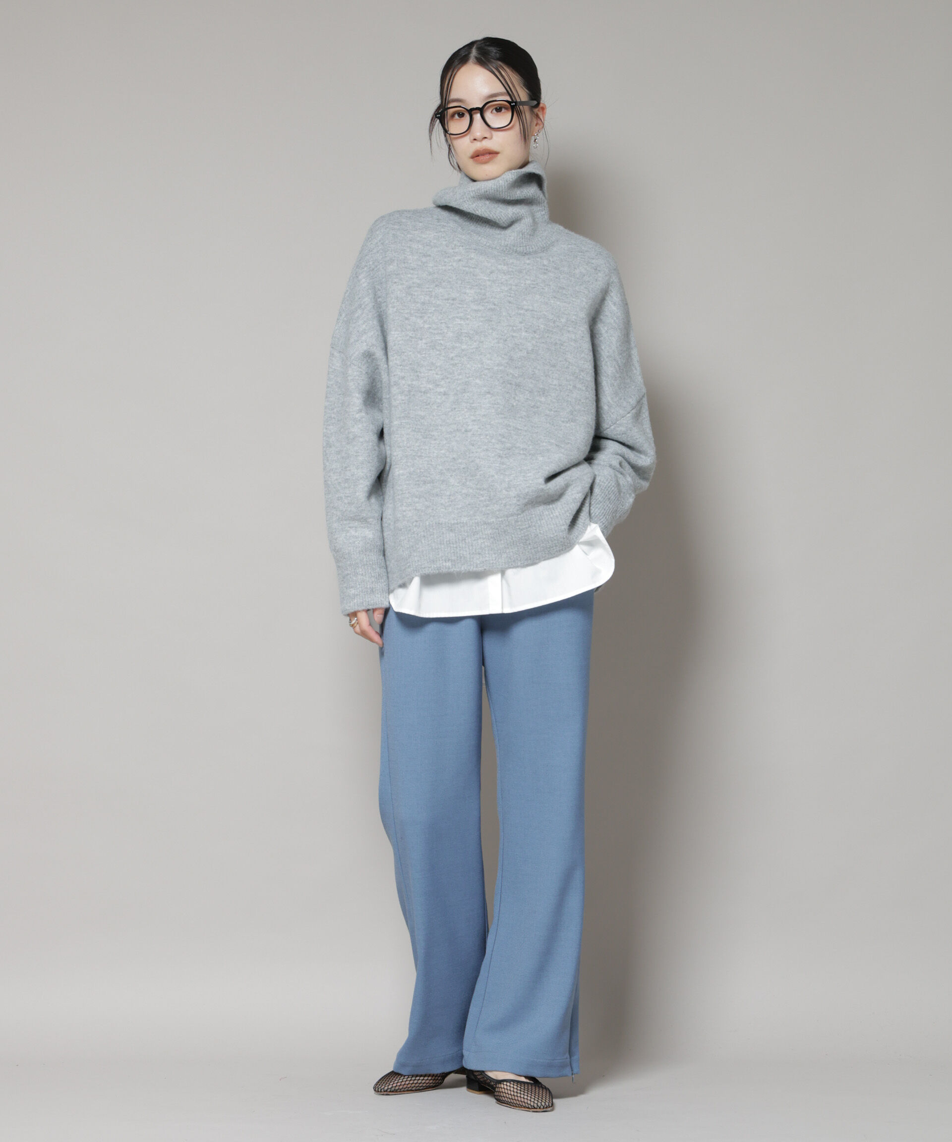 nano･universe「ジップスリットパンツ」|チノ|