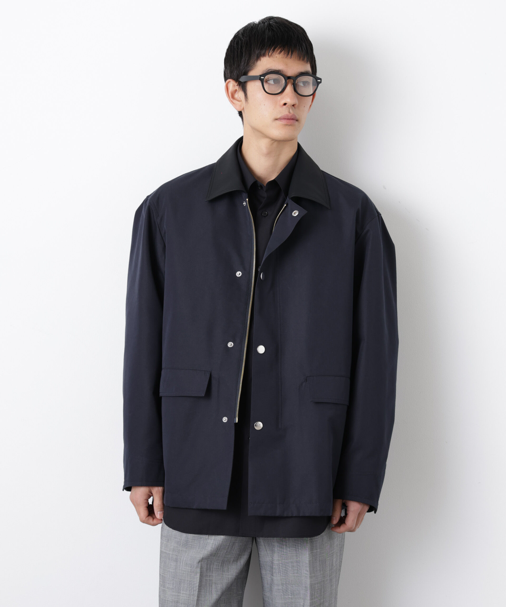 nano･universe「オーバージャケット「WARP PRINT」ライニング/撥水」|その他|