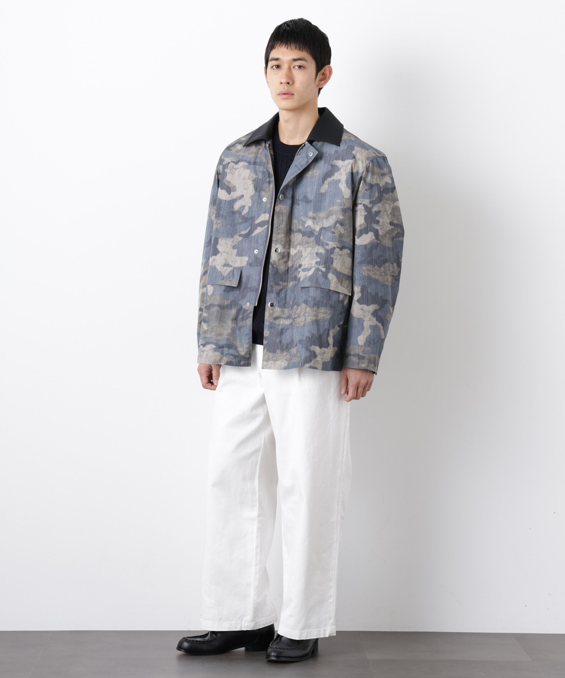 nano･universe「オーバージャケット「WARP PRINT」ライニング/撥水」|その他|