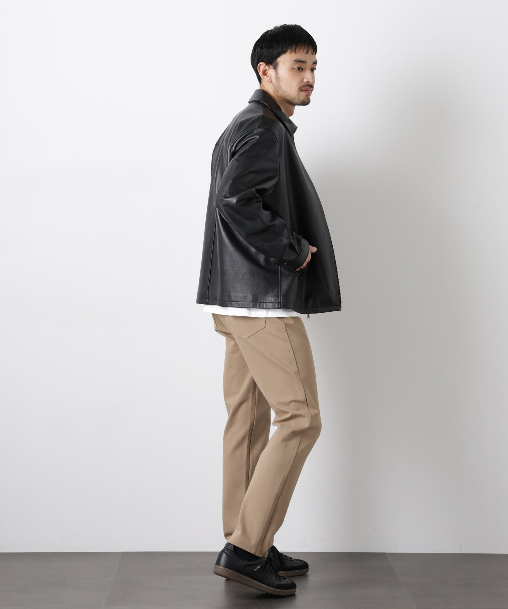 nano･universe「ストレッチ5Pテーパードパンツ」|チノ|