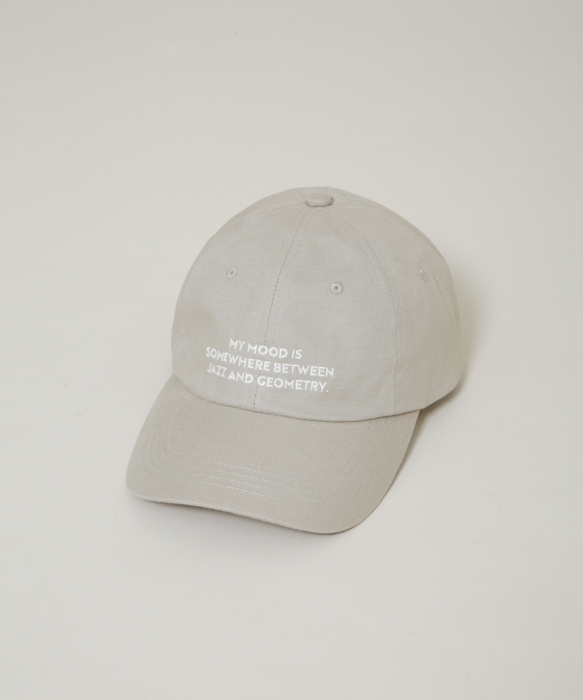 nano･universe「刺繍入りリネン混キャップ」|キャップ・キャスケット|