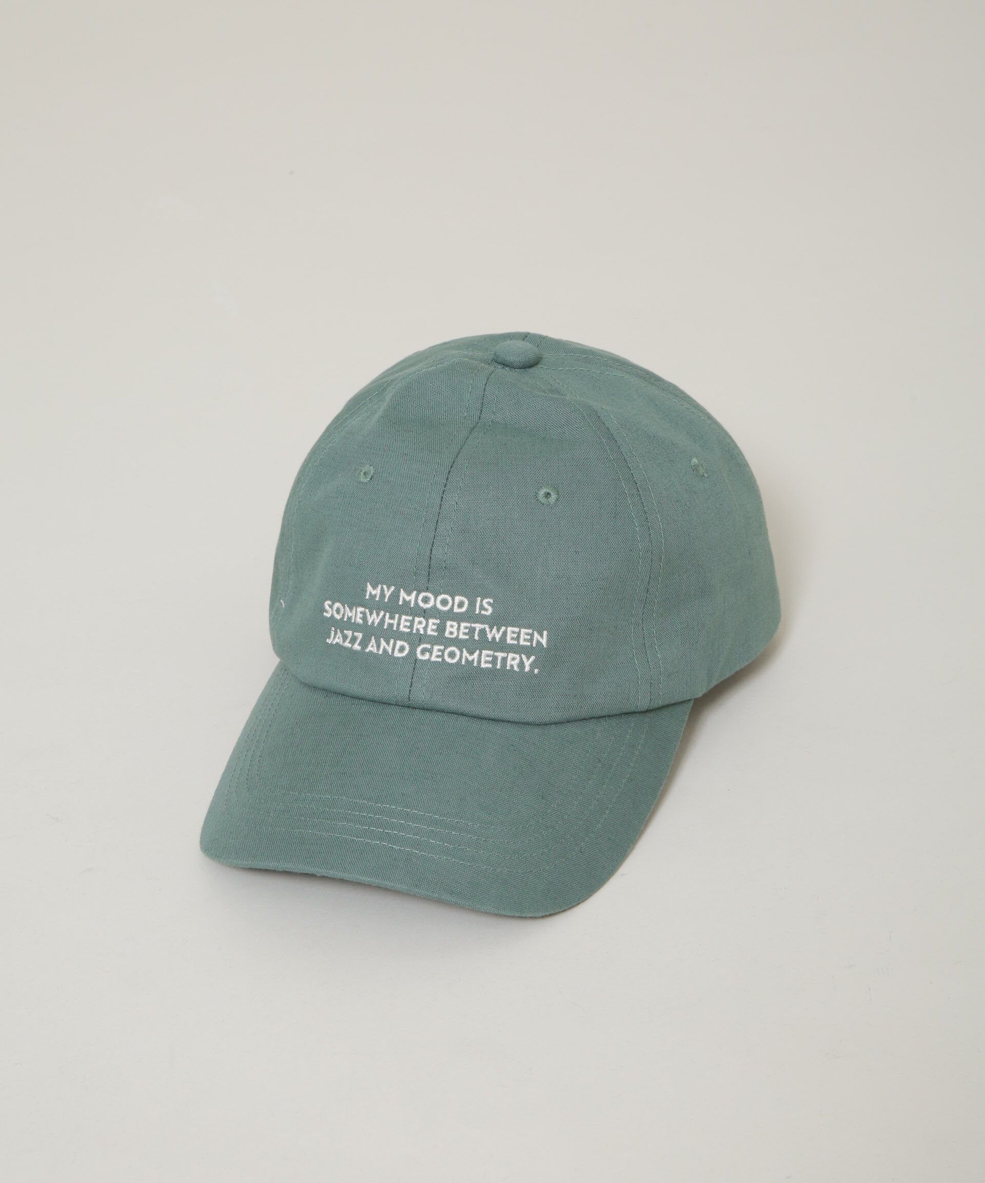 nano･universe「刺繍入りリネン混キャップ」|キャップ・キャスケット|