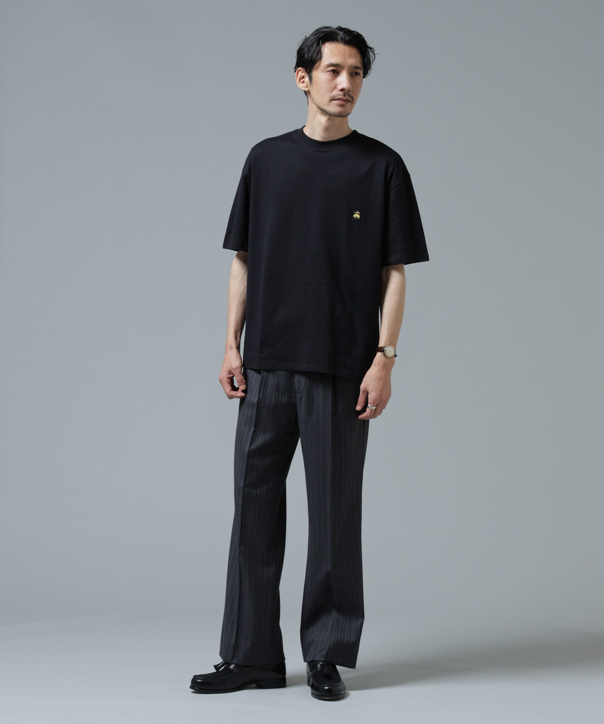 nano･universe「｢Brooks Brothers別注｣Anti Soaked(R) 汗染み防止 ｸﾙｰﾈｯｸ ﾋﾞｯｸﾞｼﾙ  」|Tシャツ・カットソー|