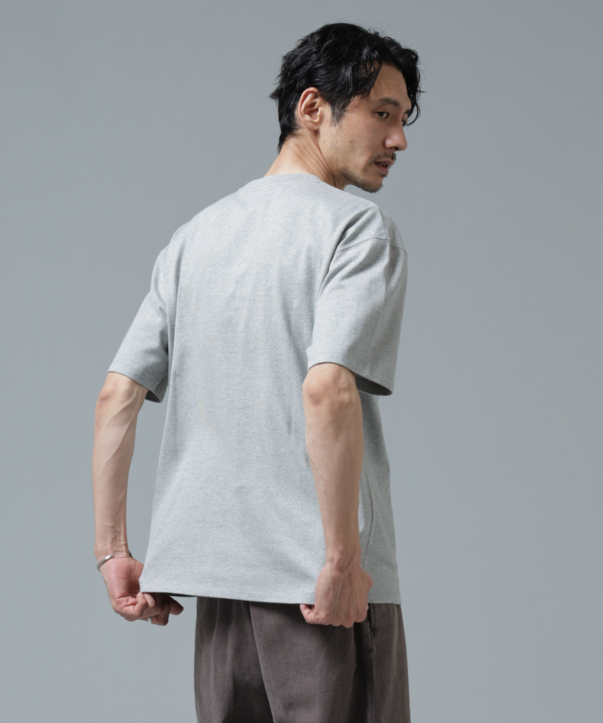 nano･universe「｢Brooks Brothers別注｣Anti Soaked(R) 汗染み防止 ｸﾙｰﾈｯｸ ﾋﾞｯｸﾞｼﾙ  」|Tシャツ・カットソー|