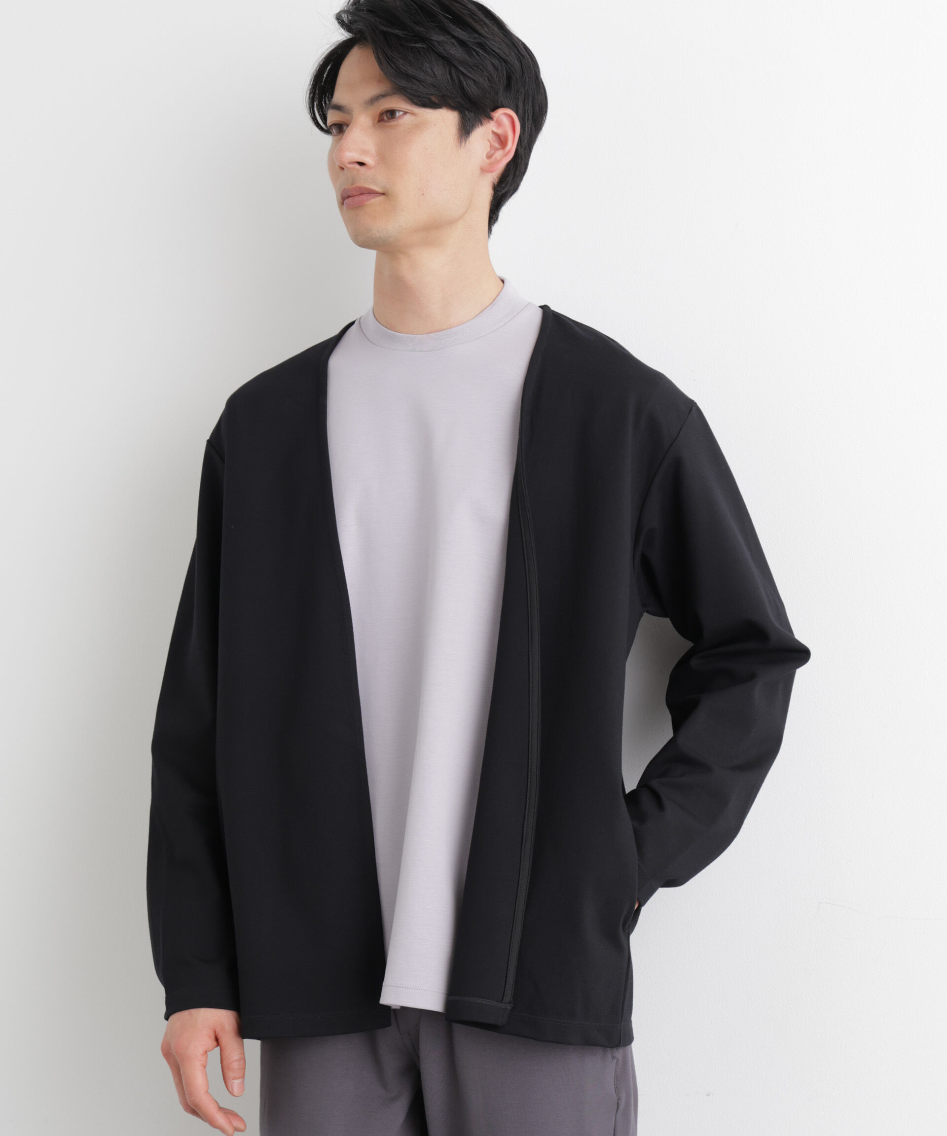 nano･universe「「Meaningful Continuity」coveross(R) レーヨンジャージートッパーカーディガン」|Tシャツ・カットソー|