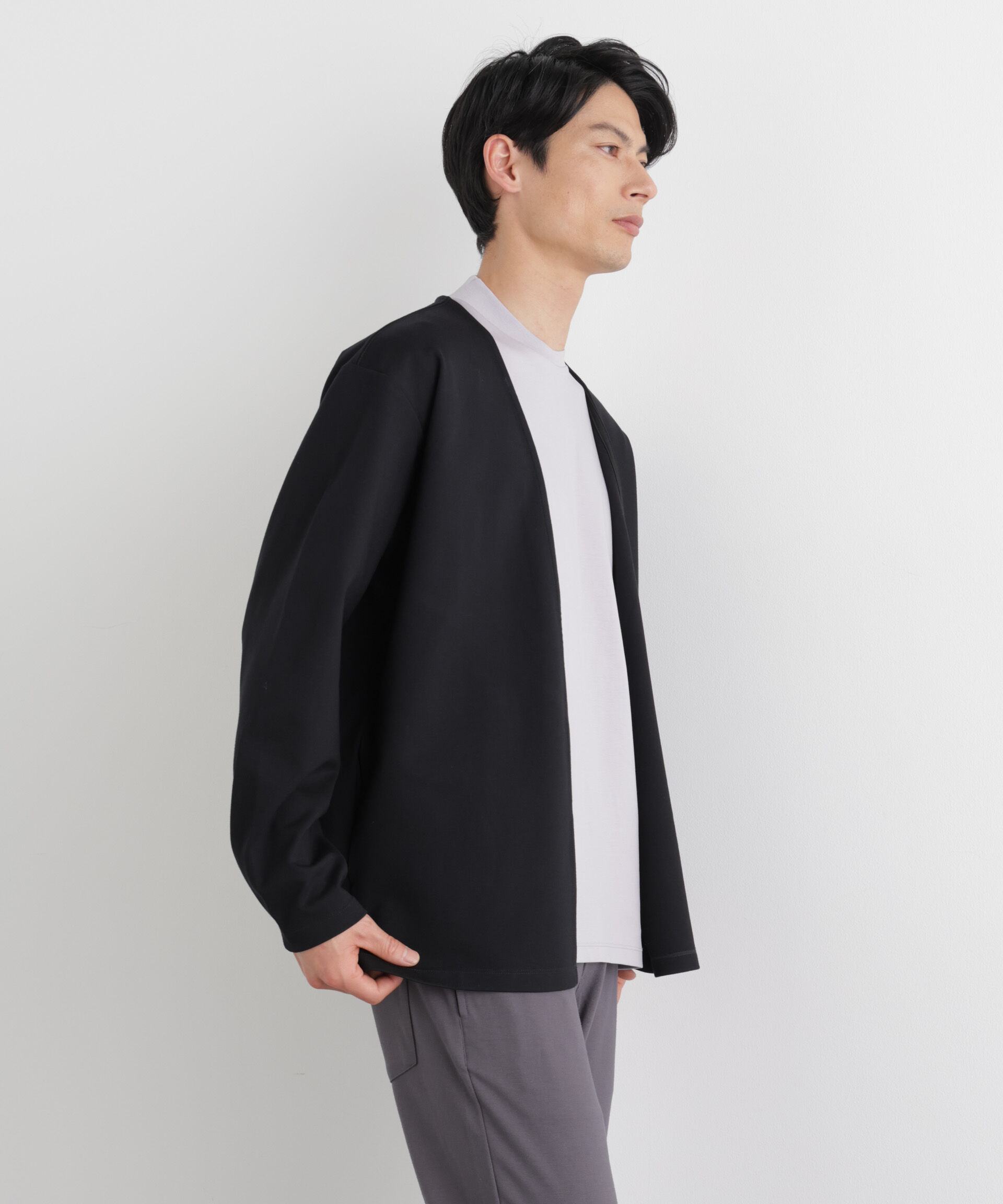 nano･universe「「Meaningful Continuity」coveross(R) レーヨンジャージートッパーカーディガン」|Tシャツ・カットソー|