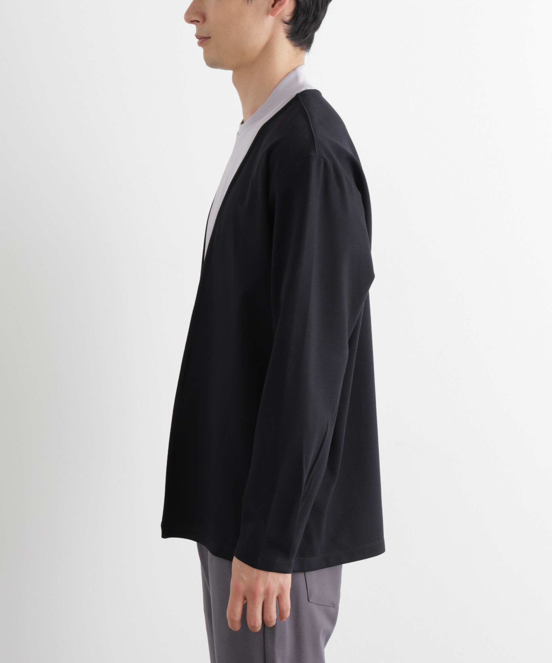 nano･universe「「Meaningful Continuity」coveross(R) レーヨンジャージートッパーカーディガン」|Tシャツ・カットソー|