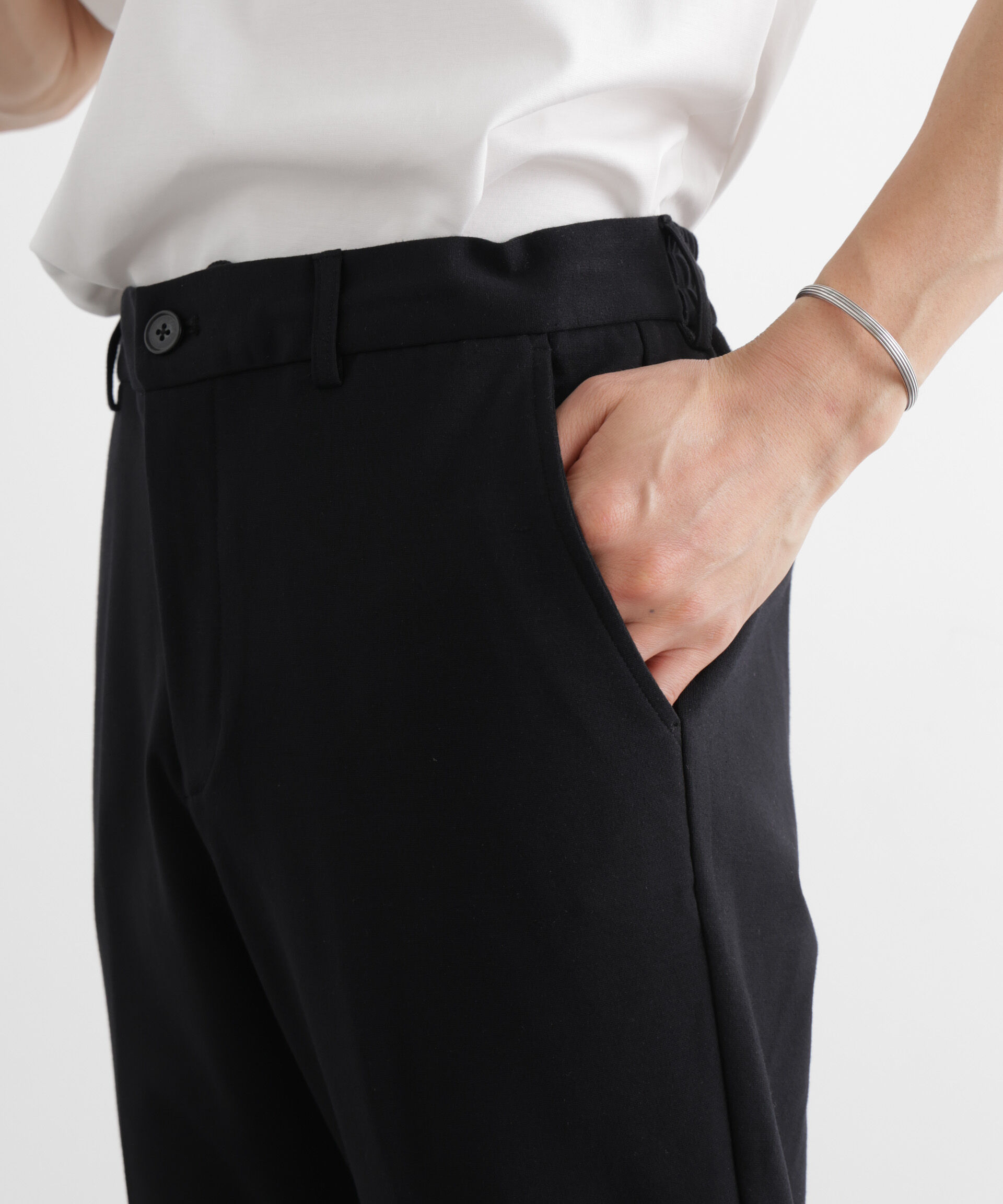 nano･universe「「Meaningful Continuity」coveross(R) レーヨンジャージーイージースラックス」|チノ|