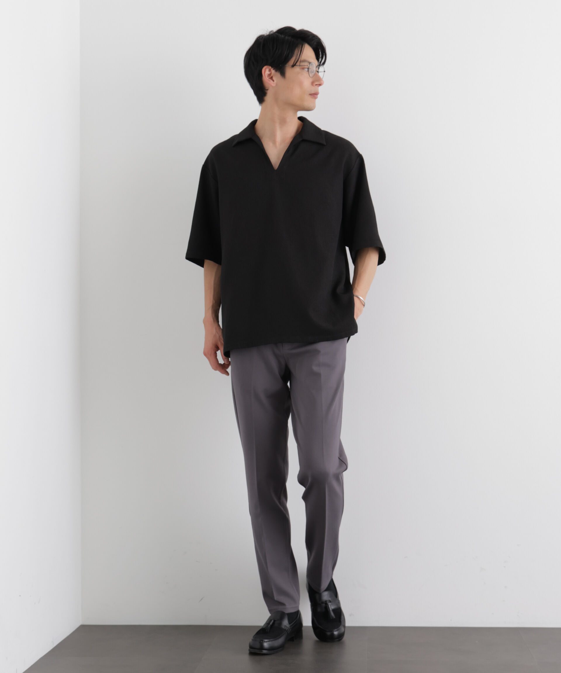 nano･universe「「Meaningful Continuity」coveross(R) レーヨンジャージーイージースラックス」|チノ|