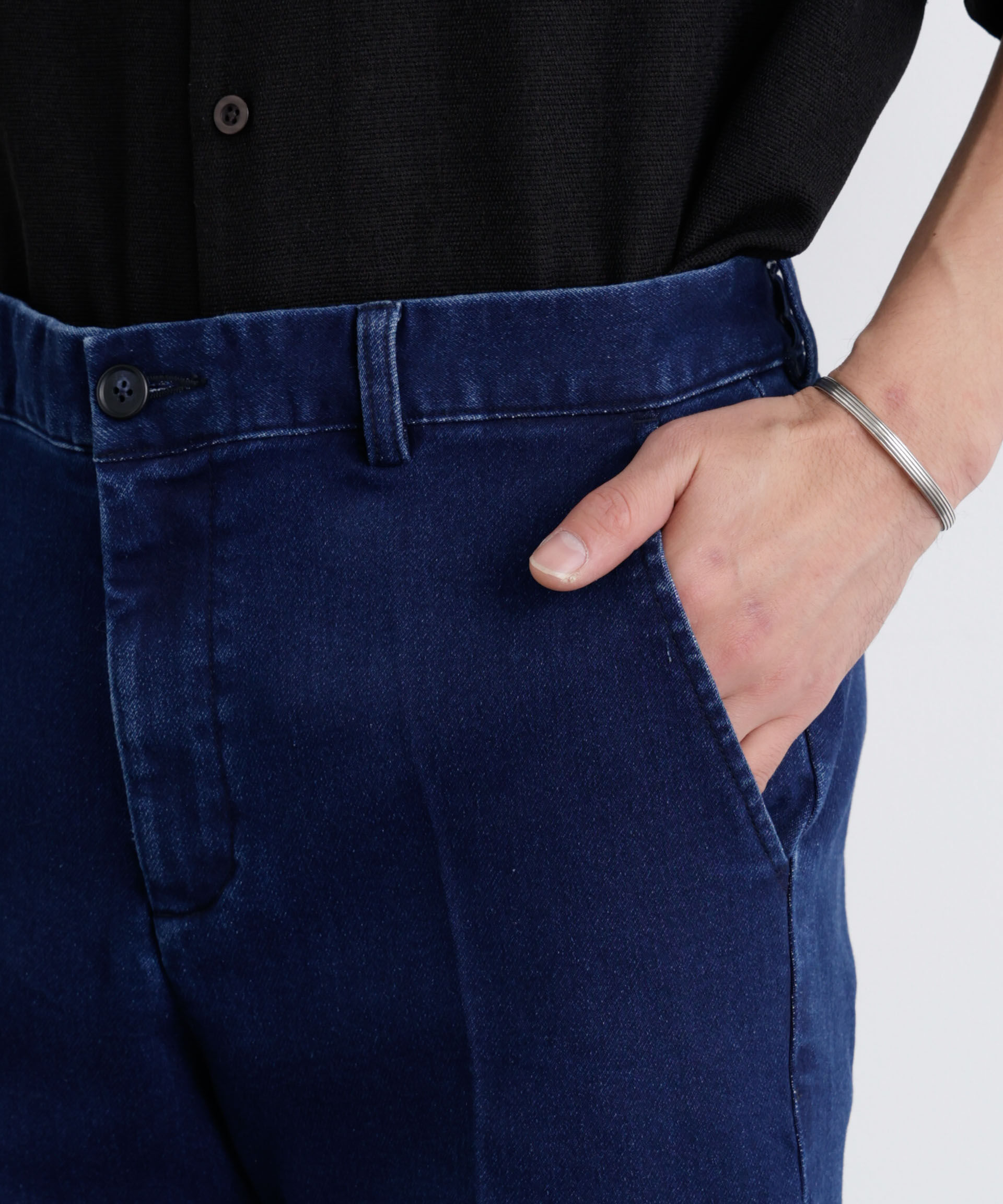 nano･universe「｢Meaningful Continuity｣ ストレッチデニムトラウザーズ」|チノ|