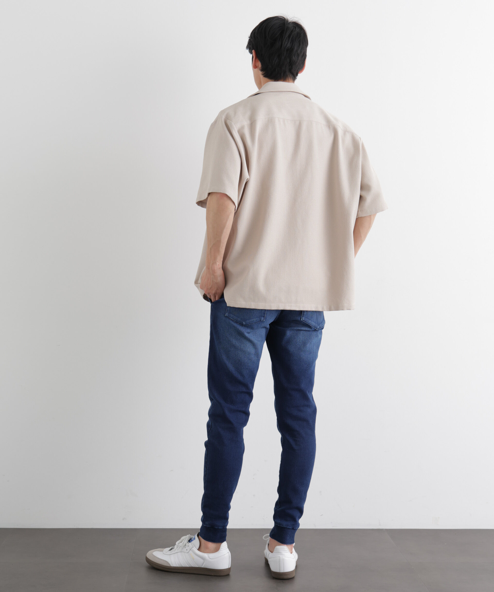 nano･universe「｢Meaningful Continuity｣ ストレッチデニムジョガーパンツ」|チノ|