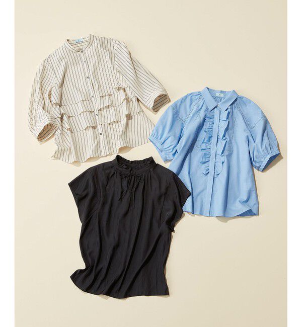 組曲「【WEB限定】ナチュラルローン フリルブラウス」|シャツ・ブラウス|
