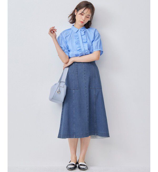 組曲「【WEB限定】ナチュラルローン フリルブラウス」|シャツ・ブラウス|