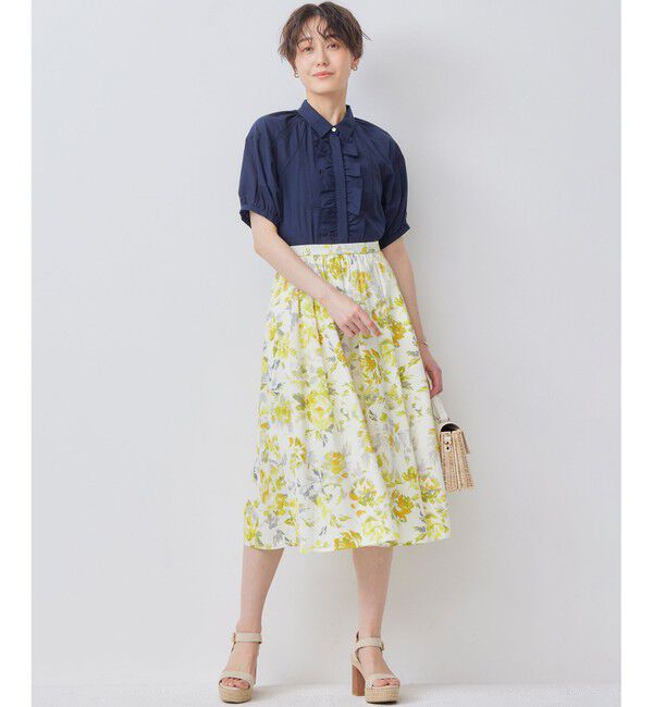 組曲「【WEB限定】ナチュラルローン フリルブラウス」|シャツ・ブラウス|