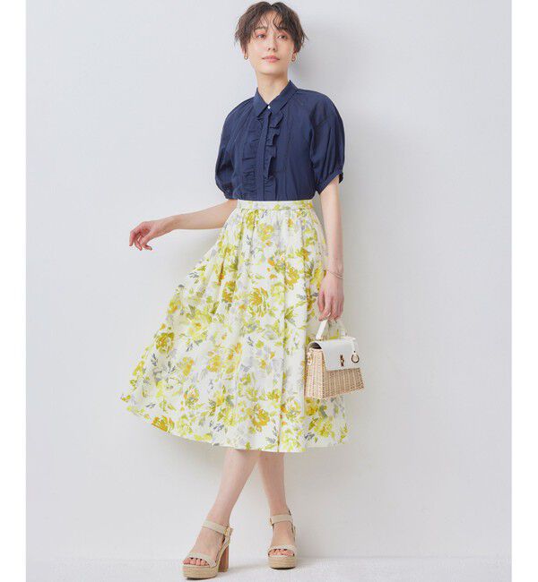 組曲「【WEB限定】ナチュラルローン フリルブラウス」|シャツ・ブラウス|