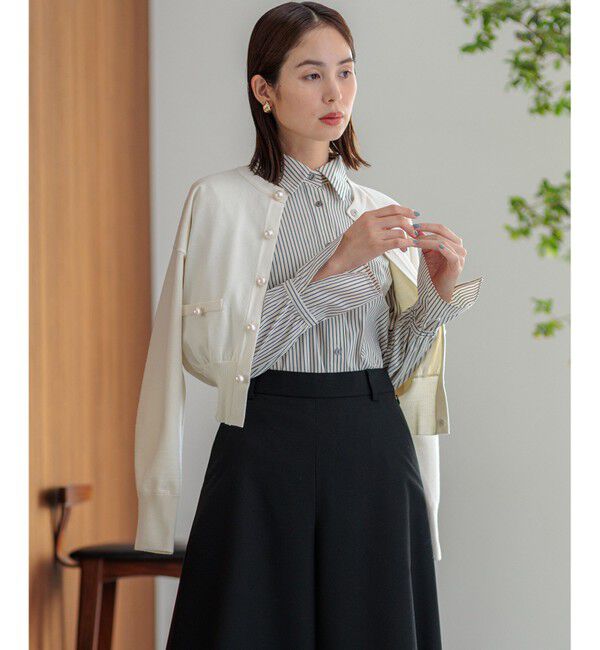 組曲「【WEB限定色あり】ELENA パールボタン ニットジャケット」|カーディガン|