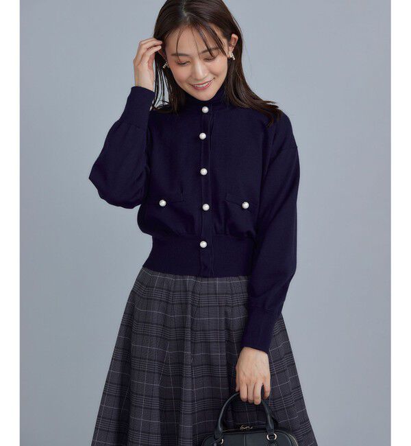 組曲「【WEB限定色あり】ELENA パールボタン ニットジャケット」|カーディガン|