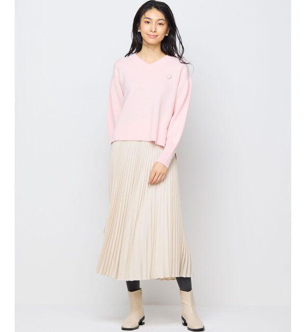 組曲「レザーライクサテン プリーツスカート」|スカート|