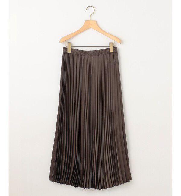 組曲「レザーライクサテン プリーツスカート」|スカート|