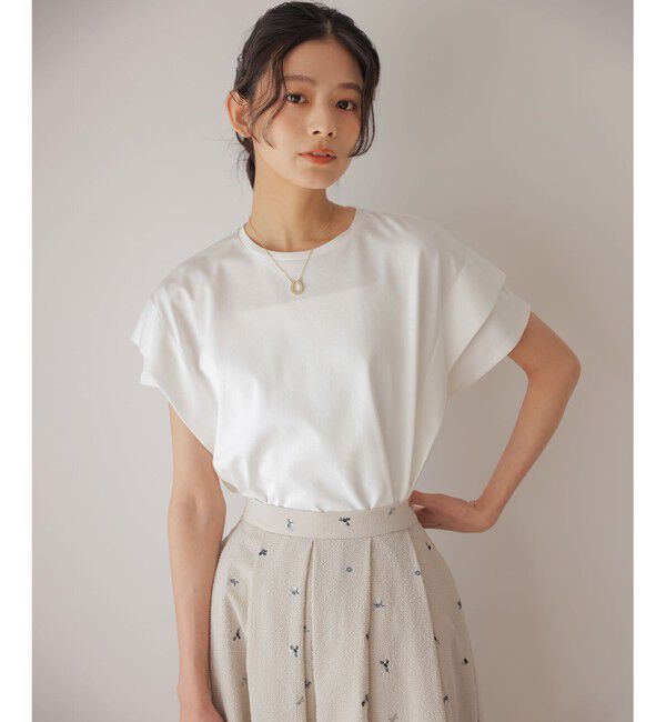 組曲「GIZAコットンドルマンスリーブ Tシャツ」|Tシャツ・カットソー|アイボリー系