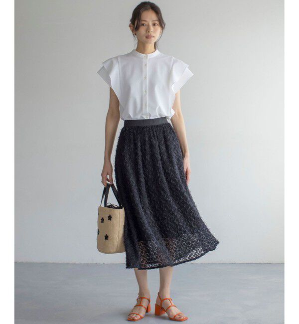 組曲「【前後着用可】ドライタッチダブルフレア ブラウス」|シャツ・ブラウス|