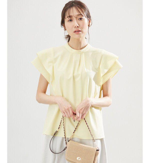 組曲「【前後着用可】ドライタッチダブルフレア ブラウス」|シャツ・ブラウス|