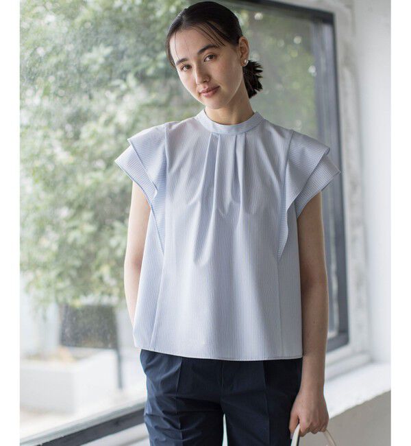 組曲「【前後着用可】ドライタッチダブルフレア ブラウス」|シャツ・ブラウス|ﾌﾞﾙｰｽﾄ