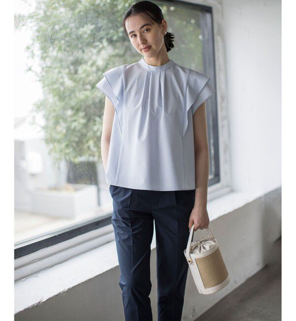 組曲「【前後着用可】ドライタッチダブルフレア ブラウス」|シャツ・ブラウス|