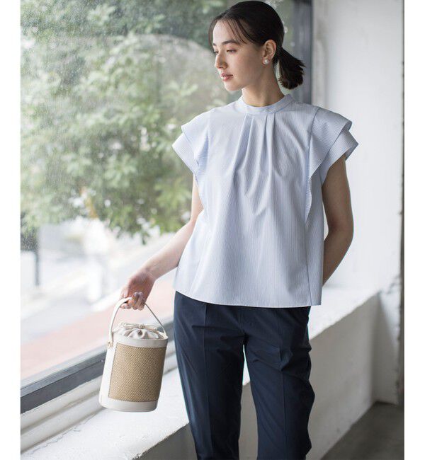 組曲「【前後着用可】ドライタッチダブルフレア ブラウス」|シャツ・ブラウス|