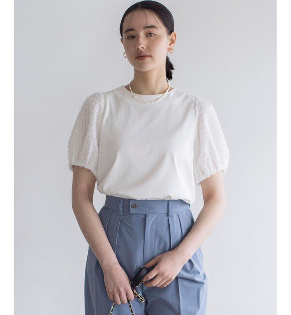 組曲「華感コンビネーションスリーブ カットソー」|Tシャツ・カットソー|