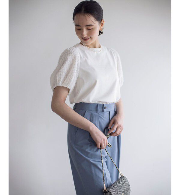 組曲「華感コンビネーションスリーブ カットソー」|Tシャツ・カットソー|