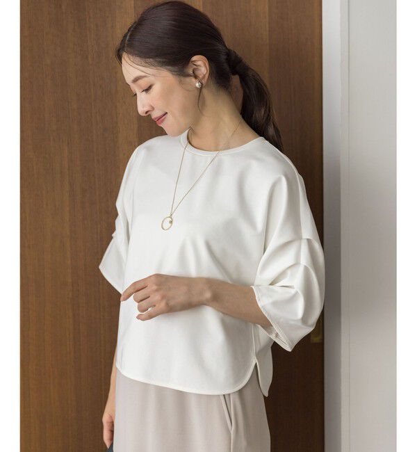 組曲「ライトダンボール ドルマンカットソー」|Tシャツ・カットソー|ホワイト系