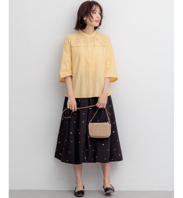 組曲「【WEB限定】ミニフラワーエンブロイダリー スカート」|スカート|