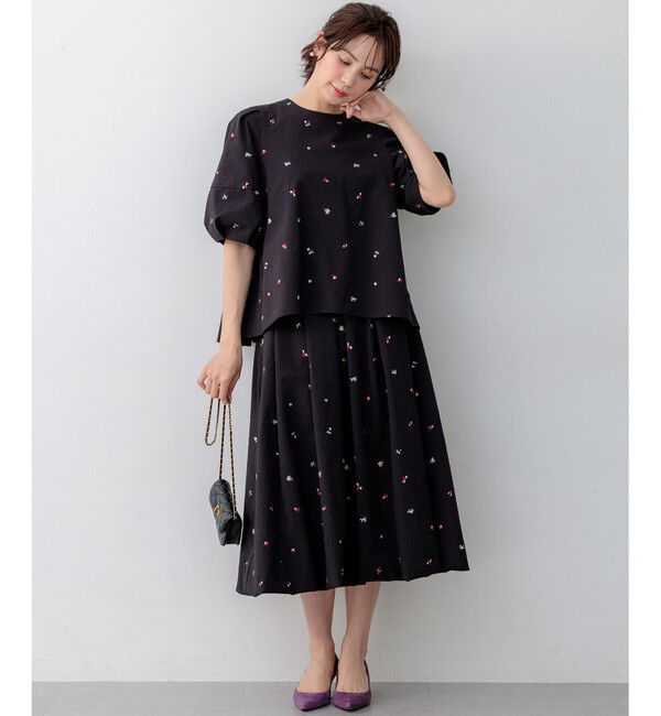 組曲「【WEB限定】ミニフラワーエンブロイダリー スカート」|スカート|