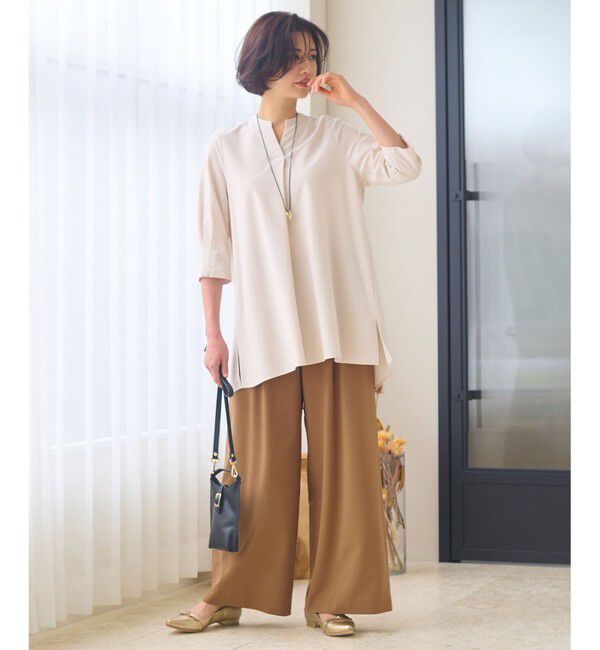 自由区「【洗える】ビエラストレッチワイド パンツ」|その他|