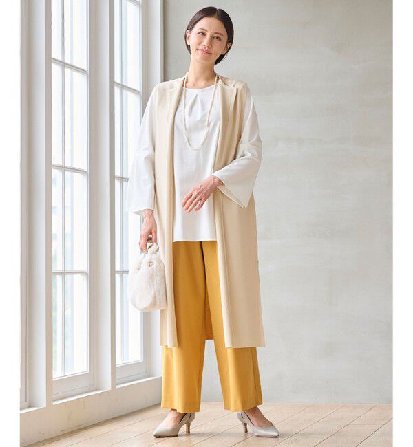 自由区「【洗える】ビエラストレッチワイド パンツ」|その他|