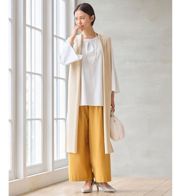 自由区「【洗える】ビエラストレッチワイド パンツ」|その他|