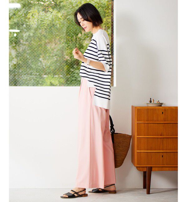 自由区「【洗える】ライトフィールジャージータックワイド パンツ」|その他|