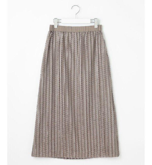 自由区「【セットアップ対応・洗える】フリンジジャガード スカート」|スカート|